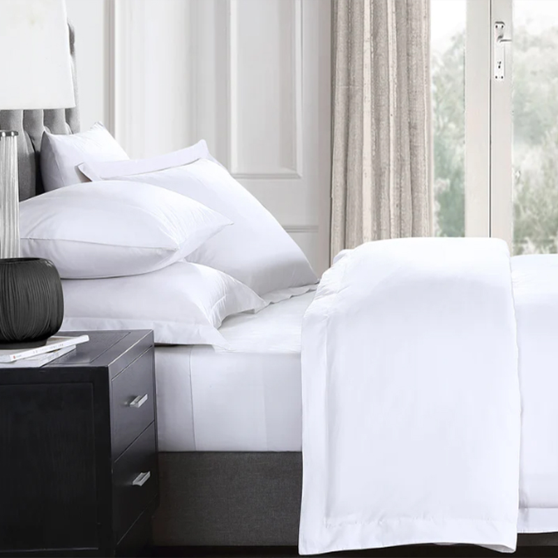 Katoen wit vlak weven 233 draadtelling hotel bed kleding