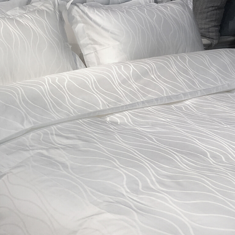 Puur katoen satijn jacquard watergolf hotel textiel beddengoed