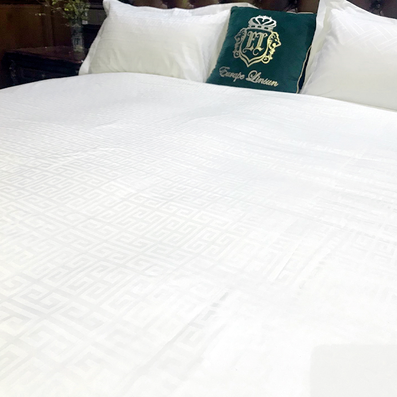 Gekamd lange nietje katoen 80s sateen jacquard 400t hotel beddengoed set