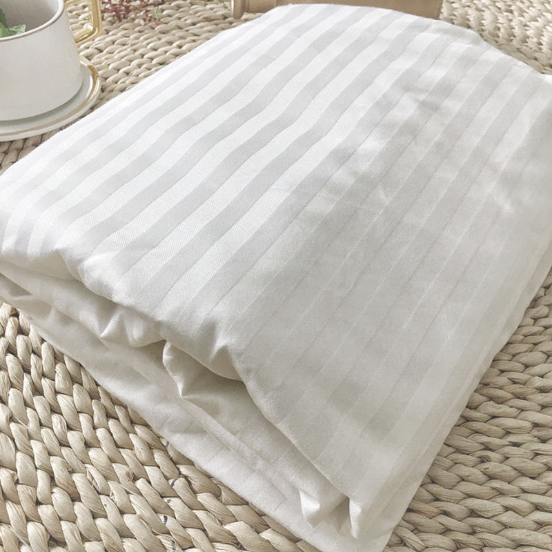 Wit katoen 60s Garen 330 Draadtellingen Sateen Stripe Hotel gemonteerd vellen groothandel