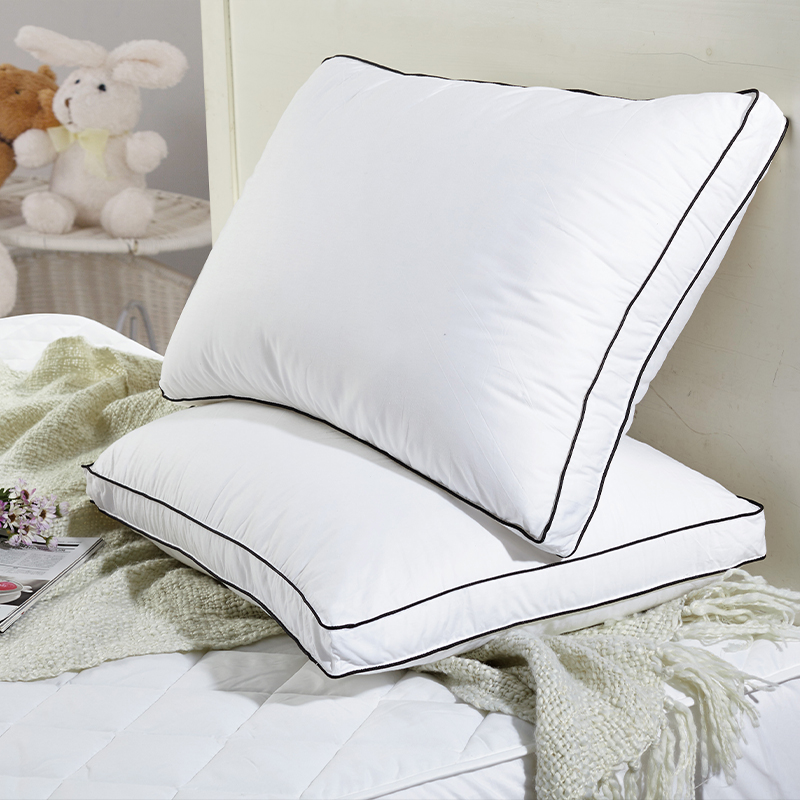 Wit katoenen down-alternatieve microfiber 5cm Gusset Hotel-kussens