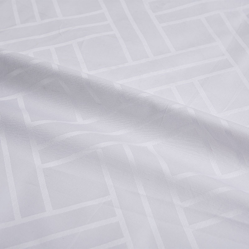 Puur katoen wit geweven Jacquard Hotel Sheet Fabric